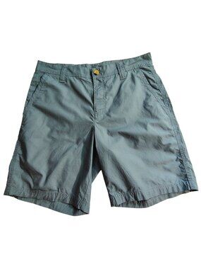 Columbia Mens Shorts Size 30W Green Cotton Blend Casual Comfortable Lightweight